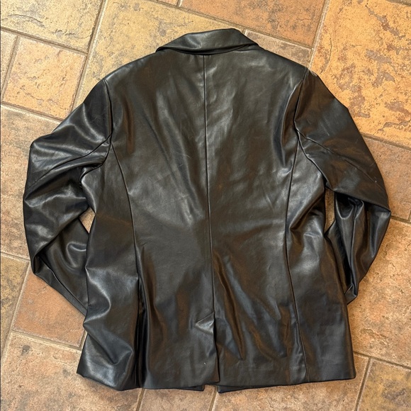 Nine West Black Faux Leather Blazer - Picture 4 of 4